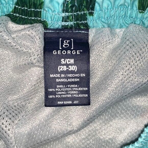 George Cactus Print Swim Shorts Mens S 28-30 Polyester - Picture 2 of 9